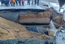 Дорогу смыло паводком в Актюбинской области