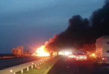 Фура с грузом сгорела дотла в Туркестанской области