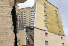 Облицовка фасада "прокурорского дома" от фонда "Самрук-Казына" обвалилась в столице