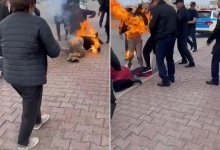 Состояние женщины, совершившей самоподжог у столичного МВД, стабилизировалось