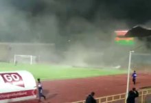 Во время матча рухнула крыша стадиона в Шымкенте