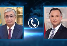 Развитие двусторонних отношений обсудил Токаев с президентом Польши Анджеем Дудой