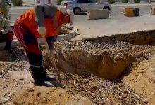 Асфальт провалился на проезжей части в Актау