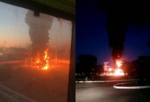 Пожар на территории "МАЭК-Казатомпром" тушат огнеборцы в Актау