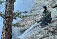 Больше суток горит природный парк в Павлодарской области