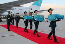 В Казахстан из России доставили останки погибших в ВОВ солдат