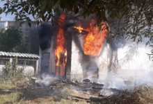 Пожар в Шымкенте: более 400 человек остались без света