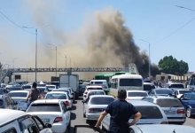 На рынке “Алтын орда” в Алматы произошел пожар