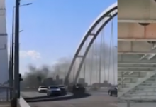 Пожар начался на мосту "Архар" в столице