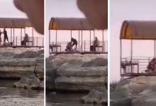 Дерущихся на пляже Актау женщин сняли на видео