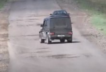 Новая дорога рассыпалась в Карагандинской области