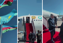 Токаева встретили в аэропорту Баку