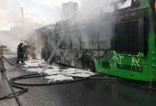 Автобус загорелся в Алматы: жертв нет