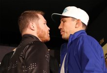 Головкин и Альварес провели дуэль взглядов перед боем