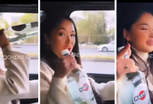 "Налила в бутылку воду": пьющую за рулем мартини блогершу не накажут