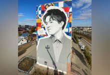 Гигантский портрет Димаша появился в Актобе
