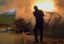 Страшная авария в Мангистау: автомобиль сгорел (ВИДЕО)