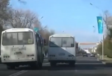 Устроившего ралли в Таразе водителя автобуса лишили прав на полгода