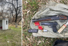 Тайник с оружием нашли в заброшенной будке в Алматинской области