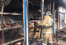 Крупный торговый центр горел в Алматы