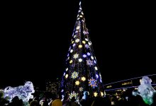 Главную елку страны зажгли в Астане