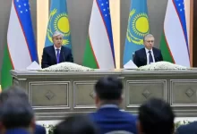 Президенты Казахстана и Узбекистана провели совместный брифинг для СМИ