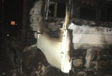 Фура с бытовой техникой сгорела в районе Аксу