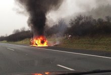 Два человека сгорели в машине в Алматинской области