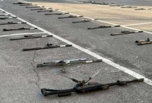 Как уничтожают оружие, показали полицейские Кызылорды (ВИДЕО)