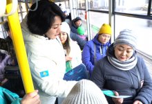 Агиткампанию в трамваях Усть-Каменогорска провели аманатовцы