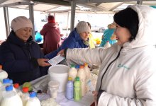 Кандидат AMANAT провела агитацию на рынке “Дос-Нар”