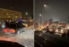 Свадебный кортеж нарушил правила дорожного движения в Таразе