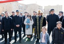 "Самрук-Қазына" подарил жителям Мангистауской области 21 детскую площадку