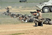 Боевые учения проходят в Конаеве