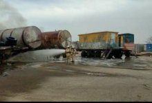 Опасные химические реагенты горели в Жанаозене