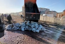 Талая вода со степей подтопила улицы в Атбасаре