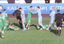 Потасовкой закончился футбольный матч казахстанской Премьер-лиги