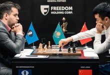 Первая партия матча за мировую шахматную корону завершилась ничьей в Астане