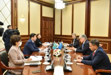 Спикер Мажилиса Ерлан Кошанов встретился с помощником генсека ООН по политическим вопросам