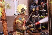 Восемь часов тушили пожар в гостинице Астаны