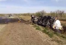 Водитель погиб в сгоревшей машине при аварии в Актюбинской области