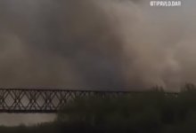 Пойма Иртыша горит в Павлодарской области (ВИДЕО)