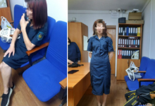 Пьяная девушка в полицейской форме гуляла по улицам Актобе