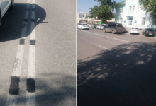 Самовольно изменил дорожную разметку черной краской житель Костаная