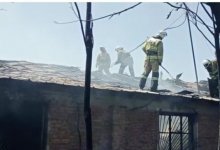 Крыша склада горела в Шымкенте