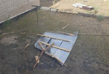 Кровлю школы сорвал ветер в селе под Экибастузом