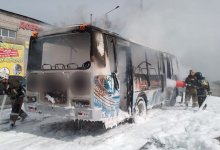 Автобус сгорел в Семее