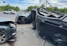 Четыре автомобиля столкнулись в Уральске