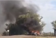 Водитель врезался в дерево и сгорел вместе с машиной в Караганде (ВИДЕО)