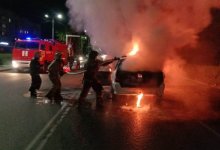 Автомобиль сгорел в Экибастузе